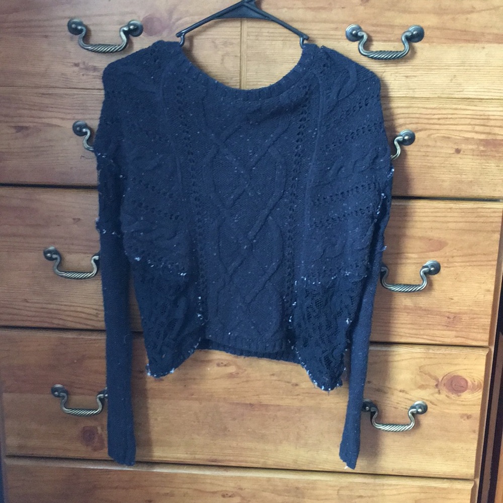 Dark blue hollister sweater!